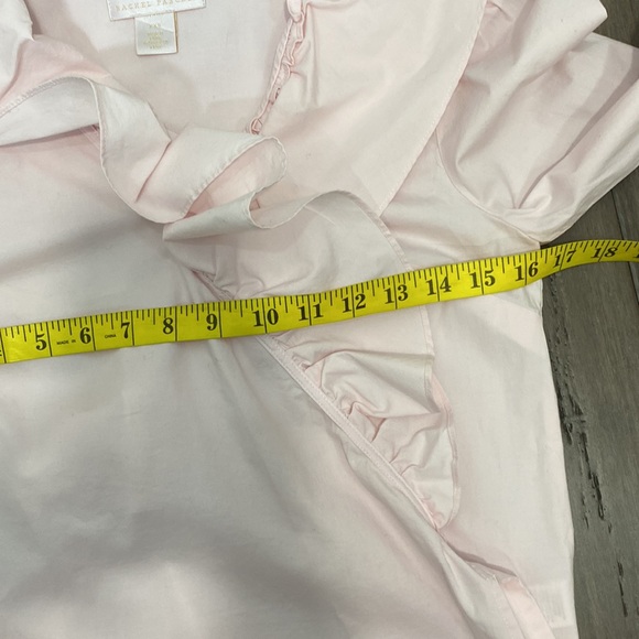 Rachel Parcell pink ruffle wrap blouse cotton - Picture 6 of 7